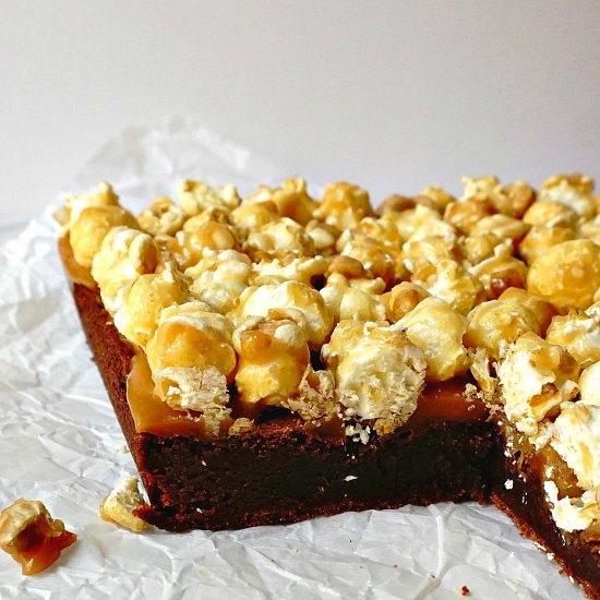 Caramel Corn Brownies