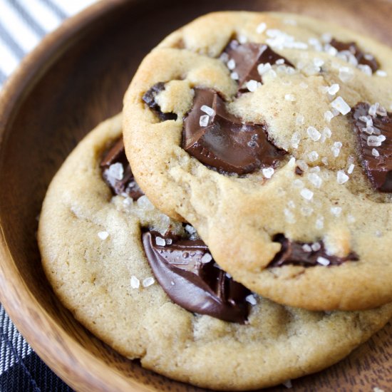 Chocolate Chunk Cookies + Sea Salt