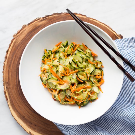 Sesame, Carrot and Cucumber Slaw