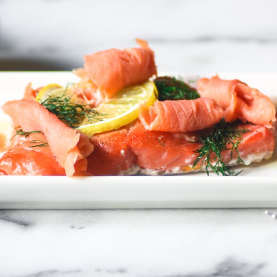 Slow Roasted Salmon With Lox