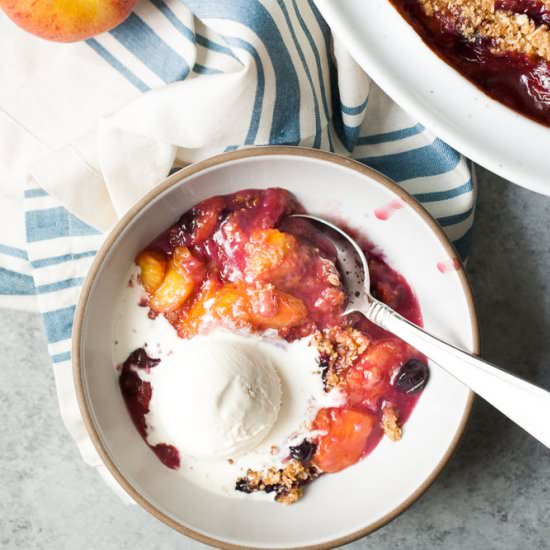 Peach & Blueberry Cobbler