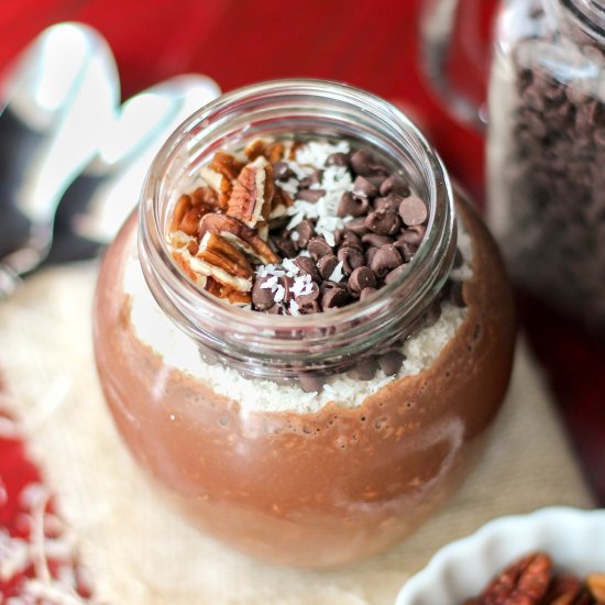 German Chocolate Cake Oatmeal