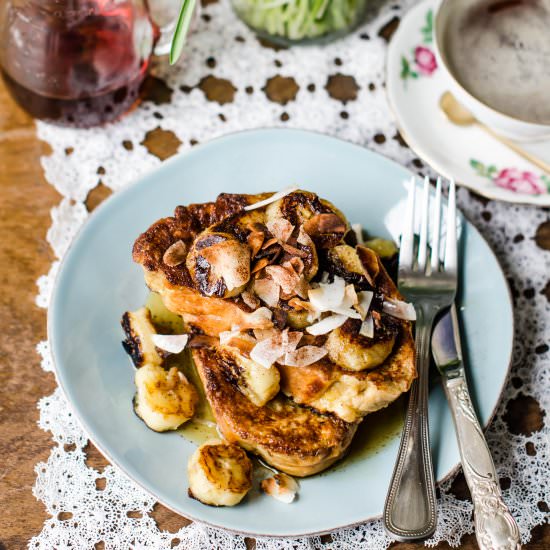 Toasted Coconut & Banana French Toast