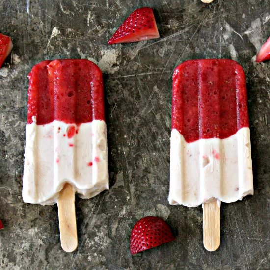 Strawberry Popsicles