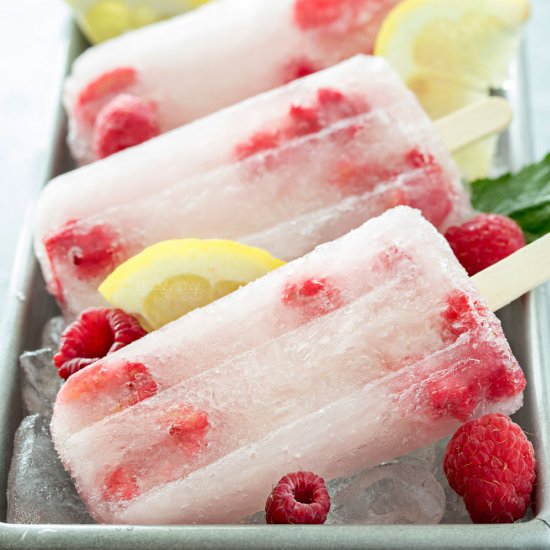 Raspberry Lemonade Popsicles