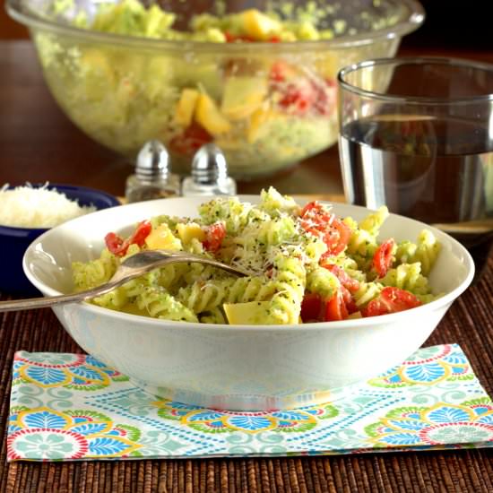 Fusilli Primavera w/ Broccoli Pesto