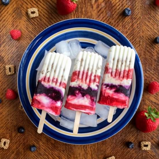 Yogurt Parfait Breakfast Popsicles