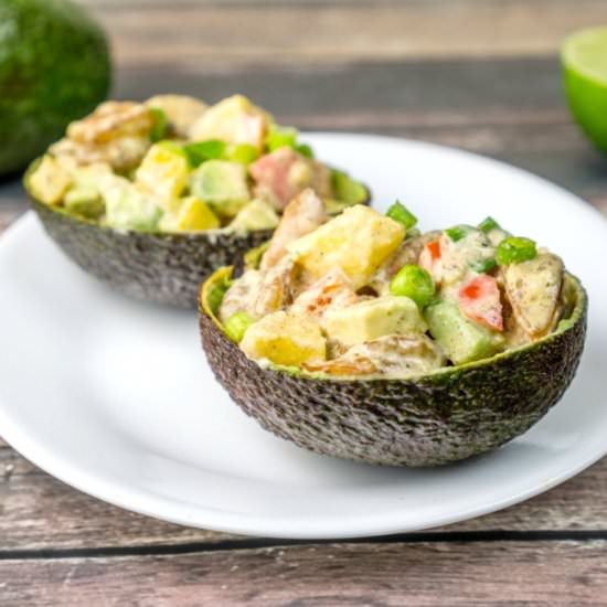 Shrimp Avocado Salad Boats