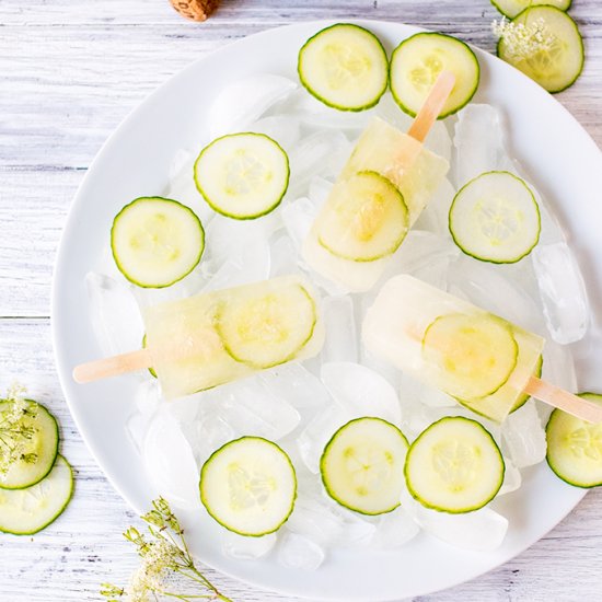 Prosecco and Elderflower Popsicles