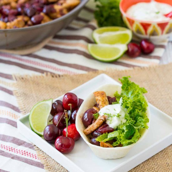 Cherry Chicken Tacos