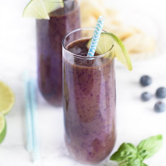 Blueberry Tulsi Smoothie