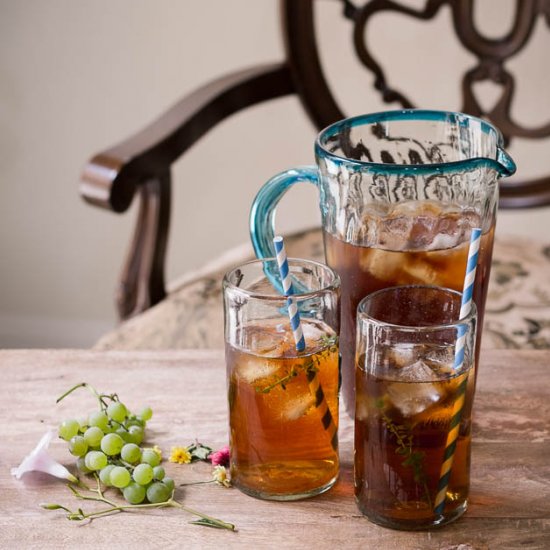 Lemon Thyme Infused Iced Tea