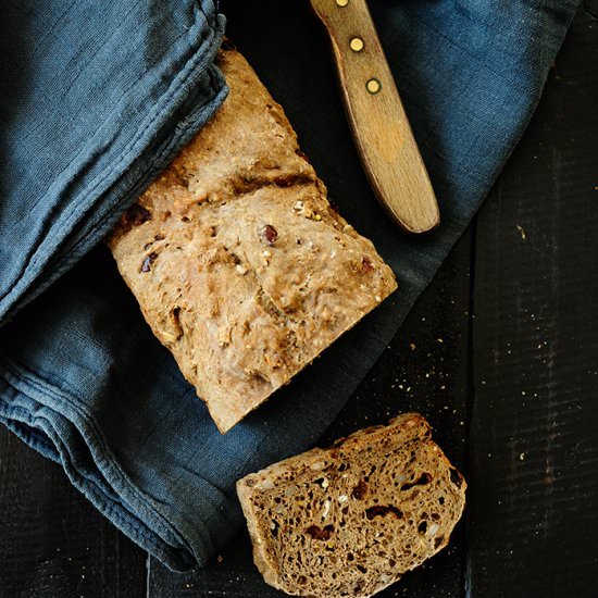 Multigrain Bread with Cranberries