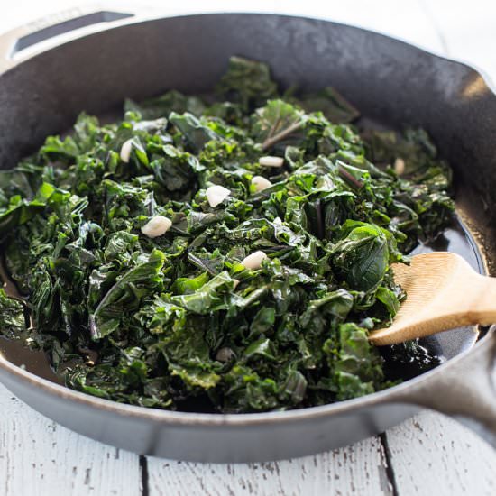 Braised Garlic Kale