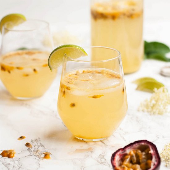 Passionfruit and Elderflower Fizz