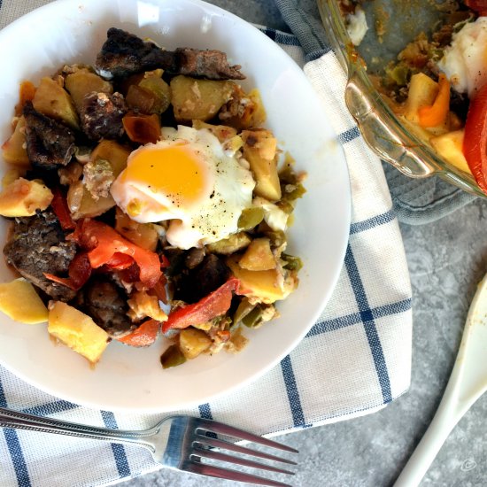 Steak Sweet Potato Morning Skillet