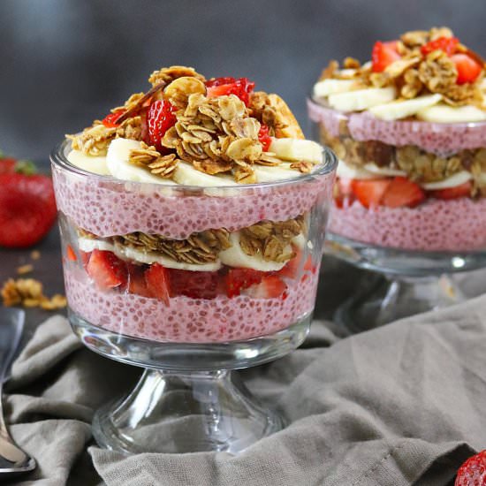 Strawberry & Banana Chia Pudding