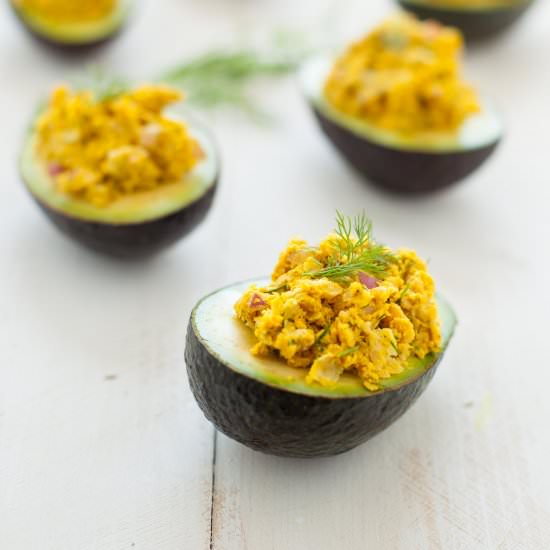 Chickpea Salad Avocado Boats