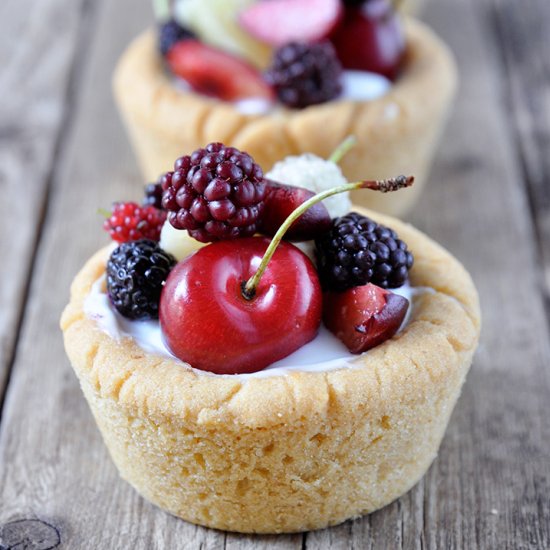 Sugar Cookie Fruit Cups