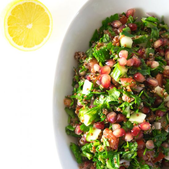 Easy Red Quinoa Tabbouleh Salad