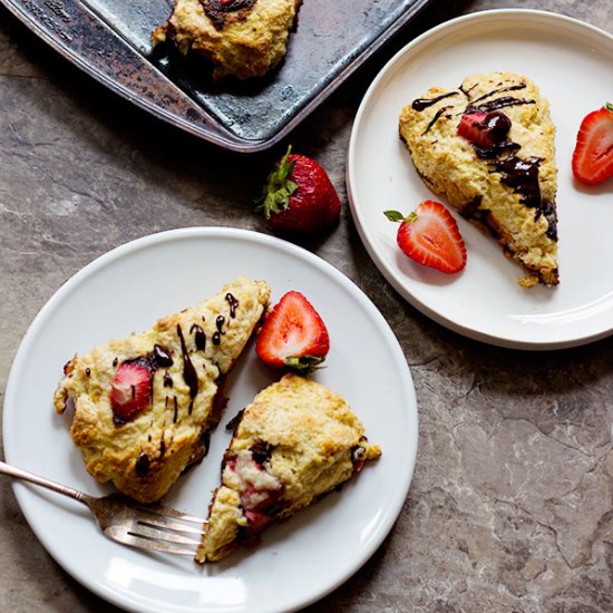 Chocolate Covered Strawberry Scones