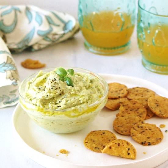 Lemon Basil Hummus with Cashew