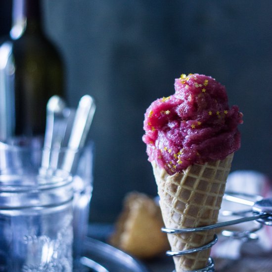 Wine and Gold Sorbet