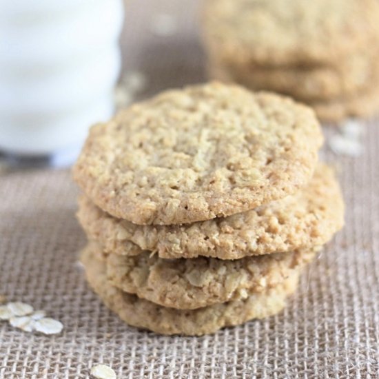 Crunchy Coconut Oatmeal Cookies