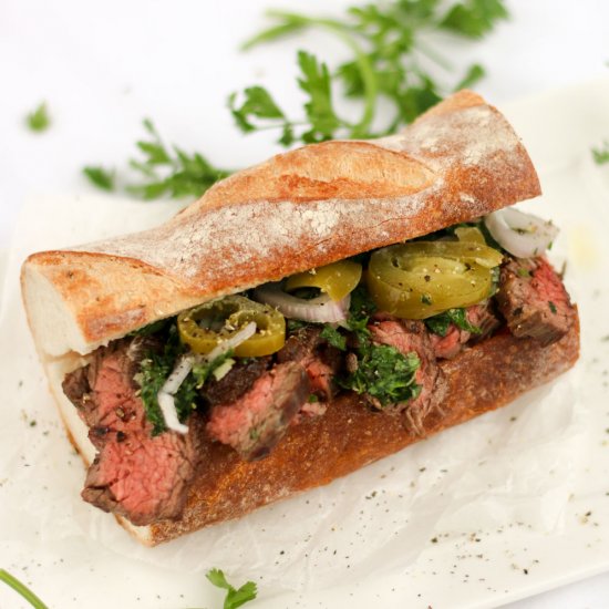 Skirt Steak Sandwich