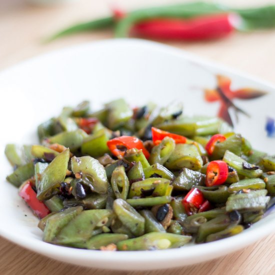 Runner Beans with Black Beans