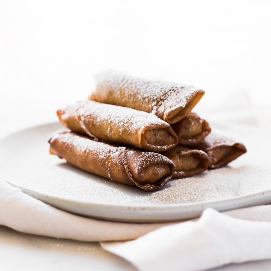 Turon (Banana Lumpia) with Honey