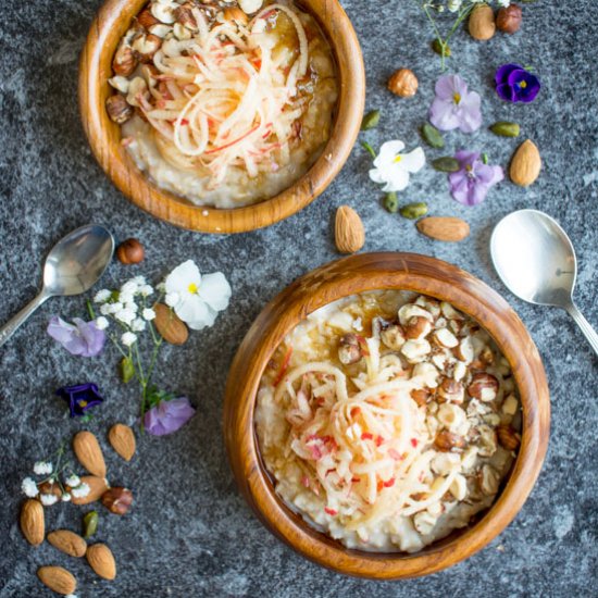 Hazelnut and Butter Oatmeal