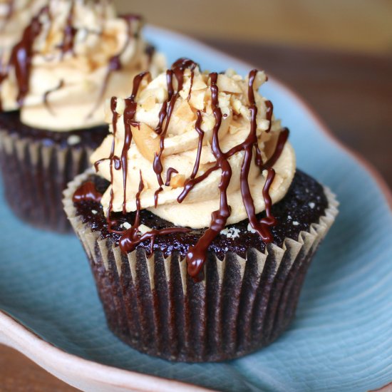 Chocolate Peanut Butter Cupcakes