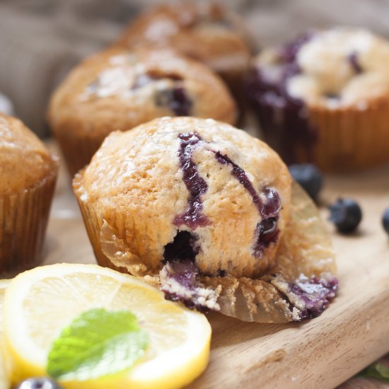 Blueberry Lemon Yogurt Muffins