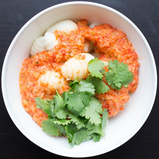 Spicy Bell Pepper Gnocchi