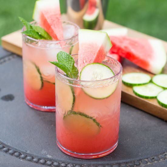 Watermelon & Cucumber Mojitos