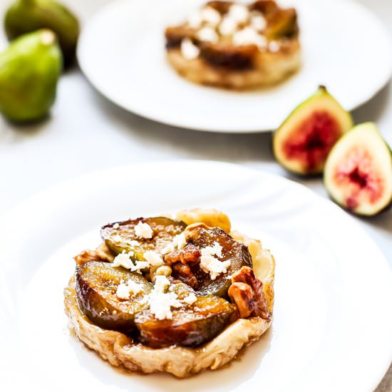 Fig, Walnut and Feta Tarte Tatin