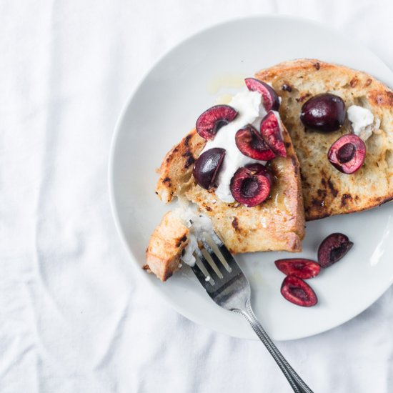 Vegan Cherry French Toast