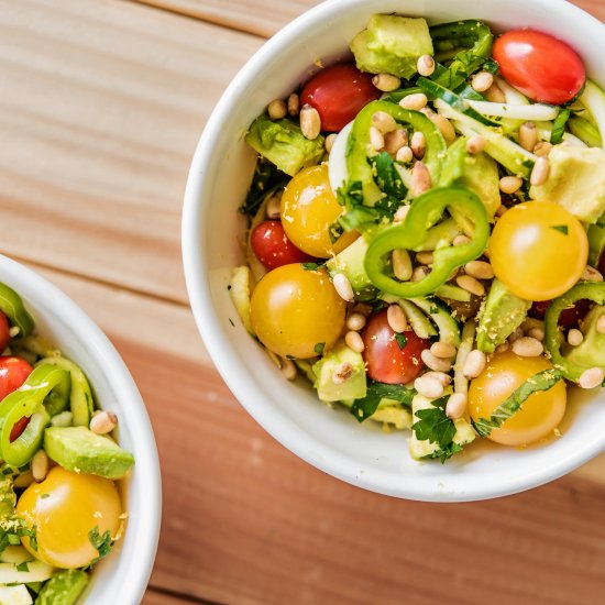 Spiralized Squash & Tomato Salad