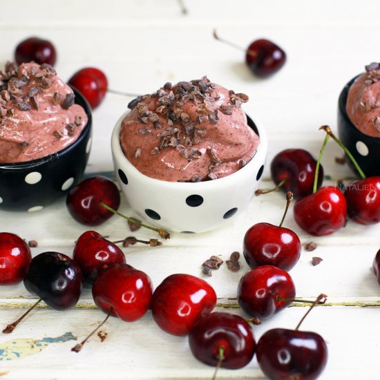 Vegan Chocolate Cherry Ice Cream