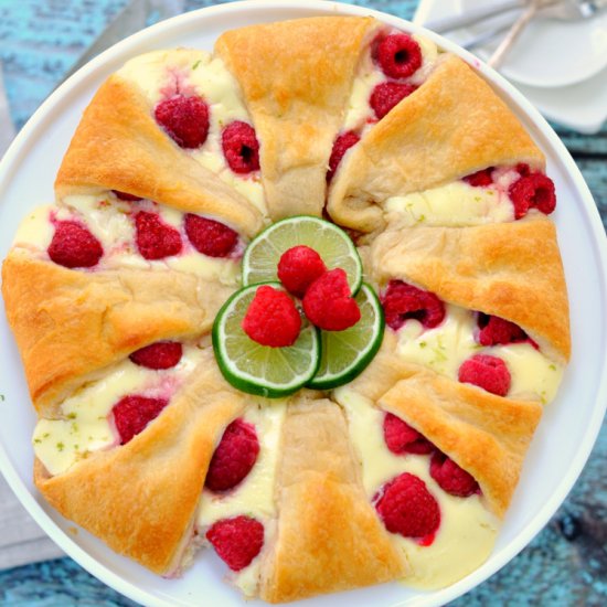 Raspberry Cheesecake Crescent Ring