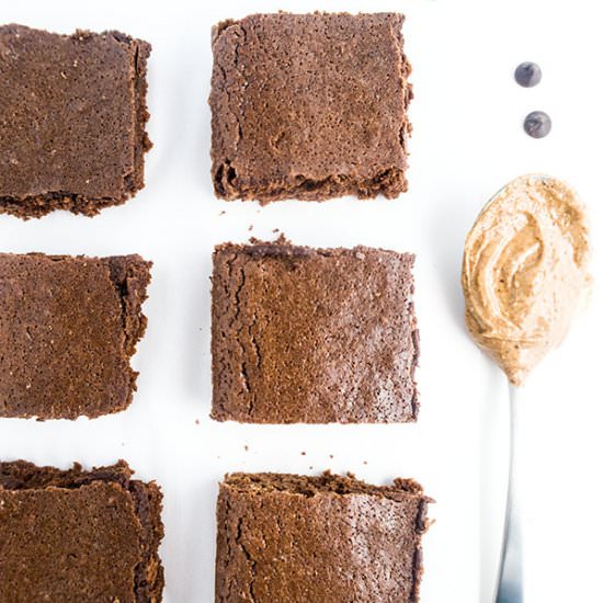 Paleo Fudgy Almond Butter Brownies