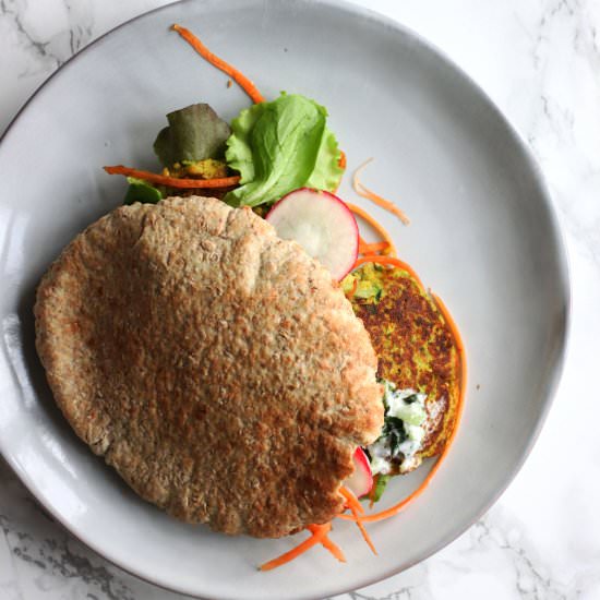 Zucchini falafel patties