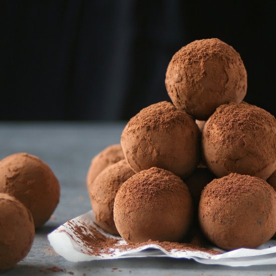 Salted caramel chocolate truffles