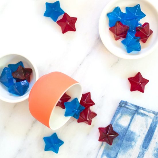 Fourth of July Spiked Jello Stars