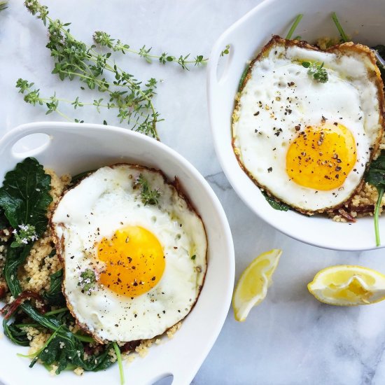 Kale and Couscous Breakfast Bowl