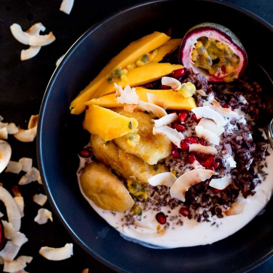 Coconut Black Sticky Rice Pudding