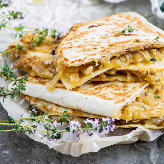 Onion & Smoked Gouda Quesadillas