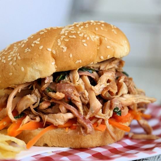 Thai Pulled Chicken Sandwich