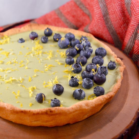 Matcha Panna Cotta Tart